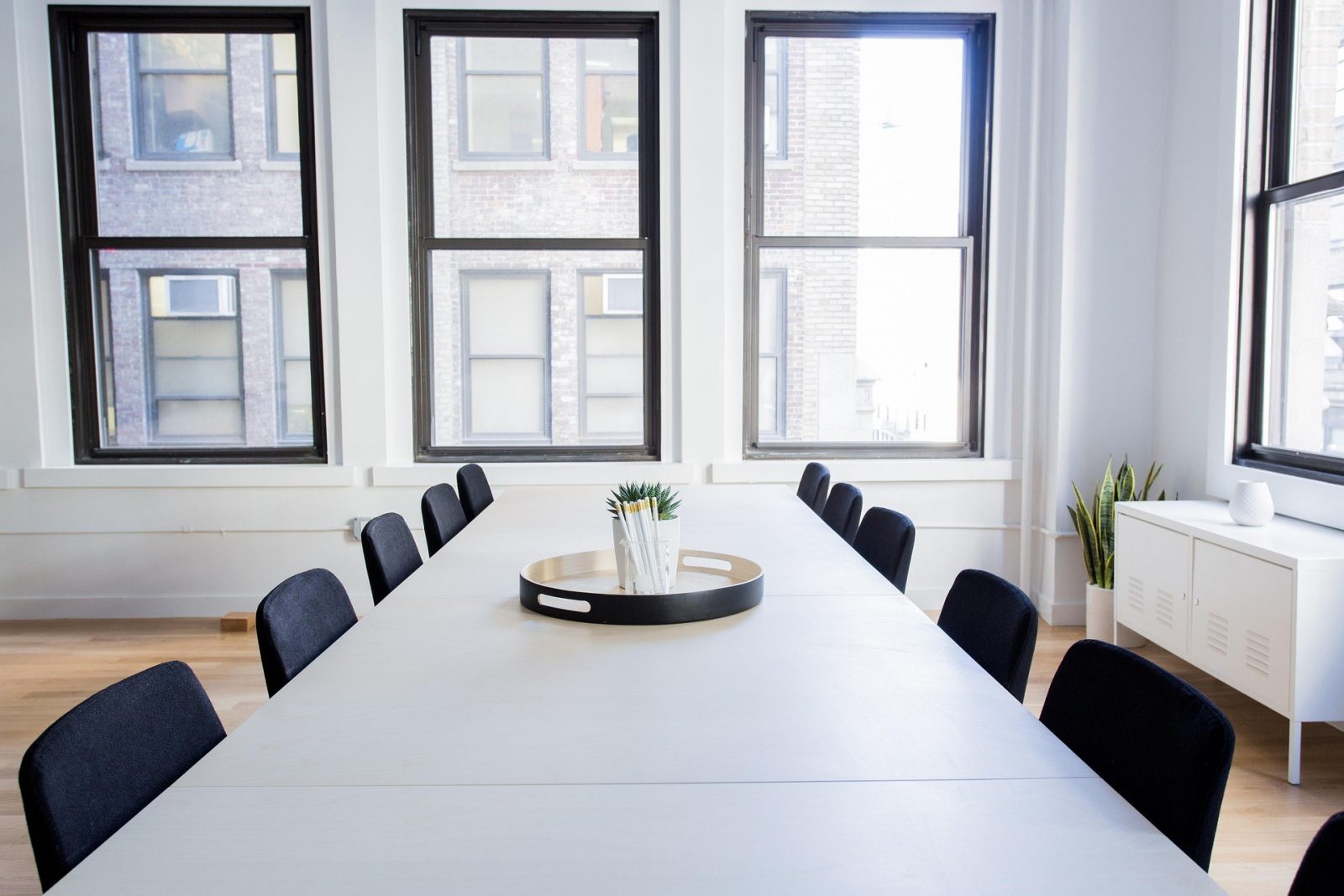 An empty boardroom
